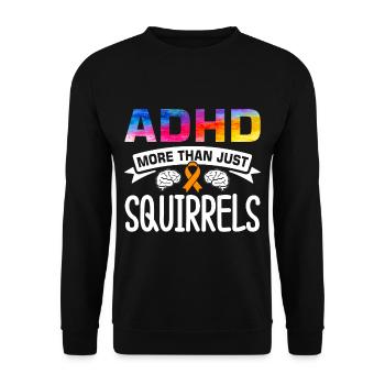 Drôle de dicton sur le TDAH - Sweat-shirt Unisexe - noir - Devant - Alina (178cm) & Michal (187cm)