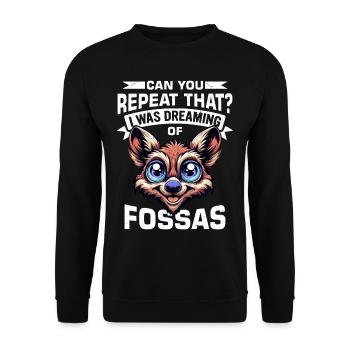 Fossa Tier - Unisex Pullover - Schwarz - Vorne - Alina (178cm) & Michal (187cm)