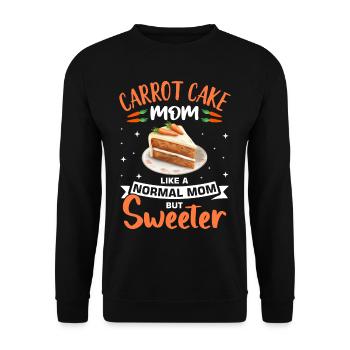 Dicton drôle de gâteau aux carottes - Sweat-shirt Unisexe - noir - Devant - Alina (178cm) & Michal (187cm)