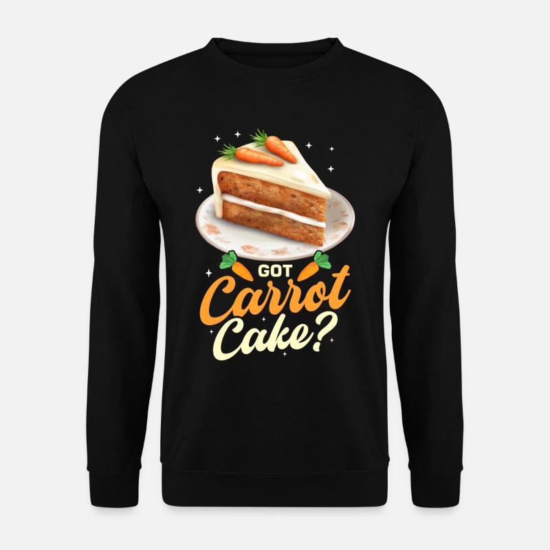 Witziger Karottenkuchen Spruch - Unisex Pullover - Schwarz