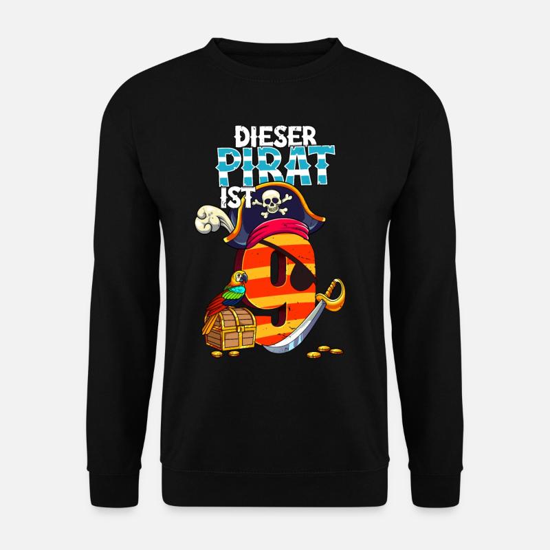 9th Birthday Pirates - Unisex Sweatshirt - black