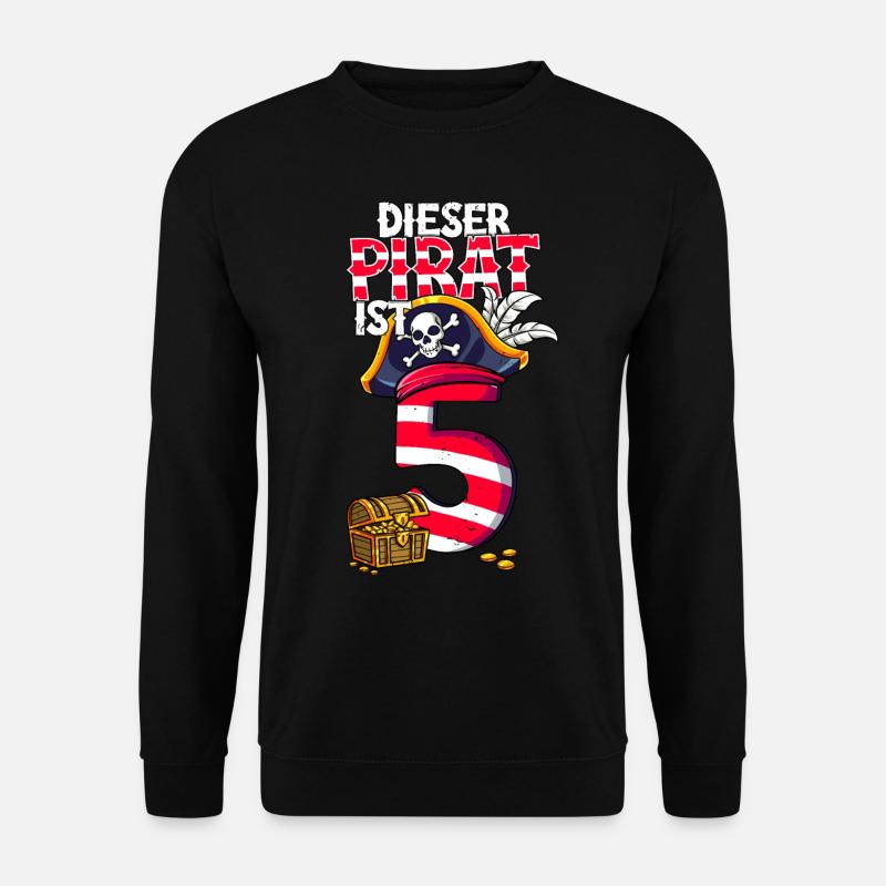 5th Birthday Pirates - Unisex Sweatshirt - black