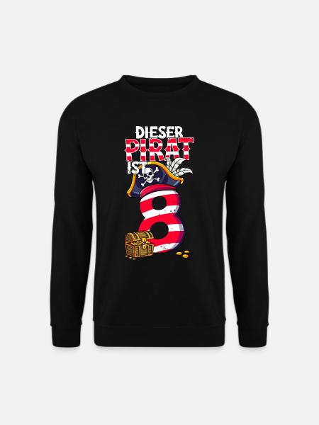 8. Geburtstag Piraten - Unisex Pullover - Schwarz