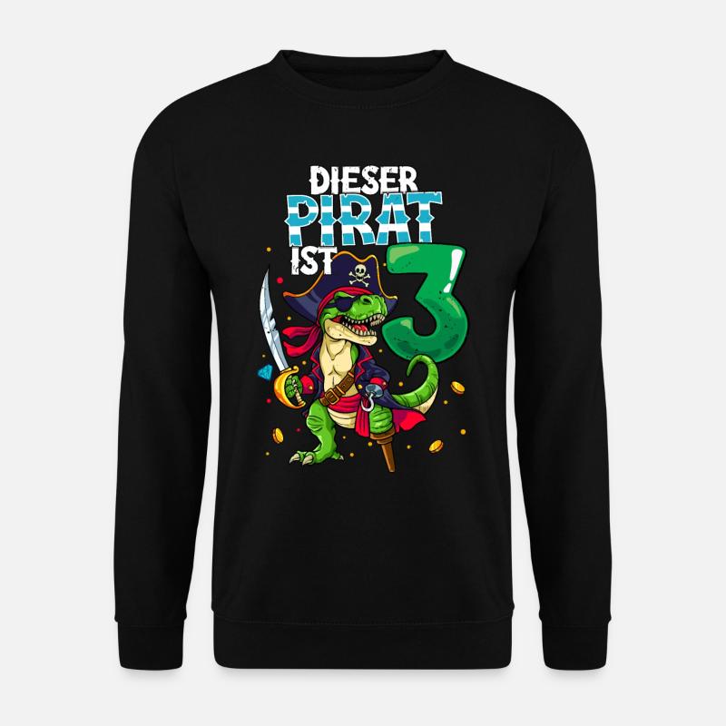 3rd Birthday Pirates - Unisex Sweatshirt - black