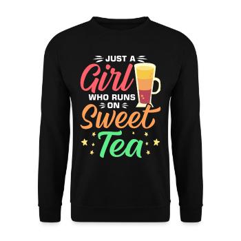 Thé sucré - Sweat-shirt Unisexe - noir - Devant - Alina (178cm) & Michal (187cm)