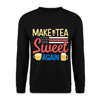 Thé sucré - Sweat-shirt Unisexe - noir - Devant - Alina (178cm) & Michal (187cm)