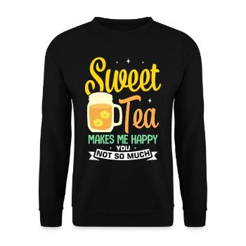 Sweet Tea - Unisex Sweatshirt - black - Front - Alina (178cm) & Michal (187cm)