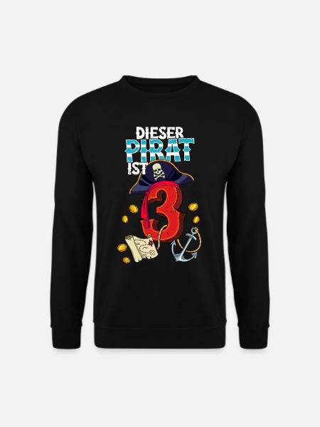 3rd Birthday Pirates - Unisex Sweatshirt - black