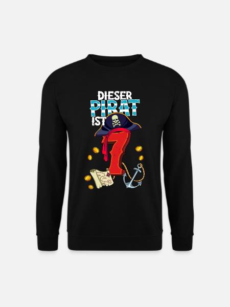 7. Geburtstag Piraten - Unisex Pullover - Schwarz