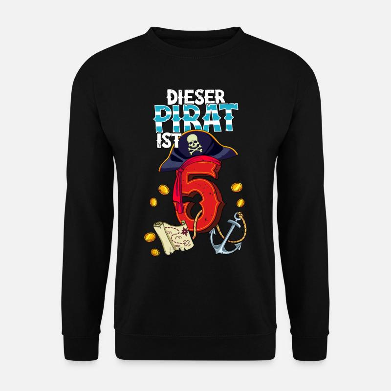 5th Birthday Pirates - Unisex Sweatshirt - black
