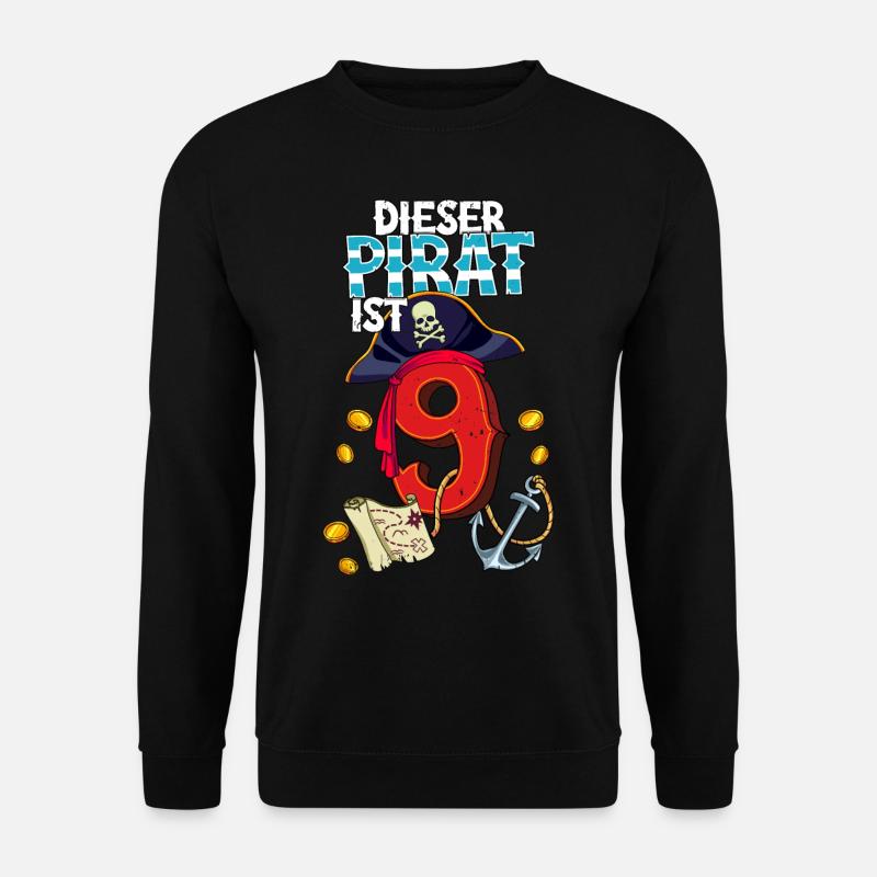 9th Birthday Pirates - Unisex Sweatshirt - black