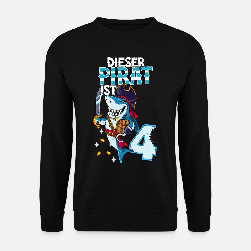 4th Birthday Pirates - Unisex Sweatshirt - black