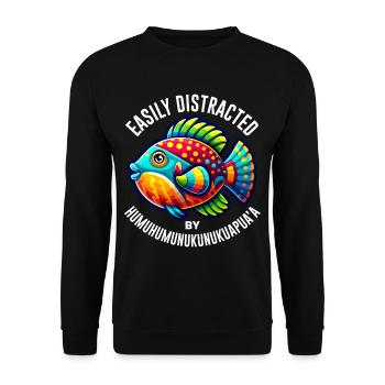 Hawaiian triggerfish Humuhumunukunukuapua'a - Unisex Sweatshirt - black - Front - Alina (178cm) & Michal (187cm)