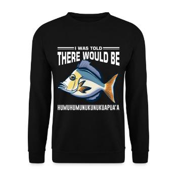 Hawaiian triggerfish Humuhumunukunukuapua'a - Unisex Sweatshirt - black - Front - Alina (178cm) & Michal (187cm)