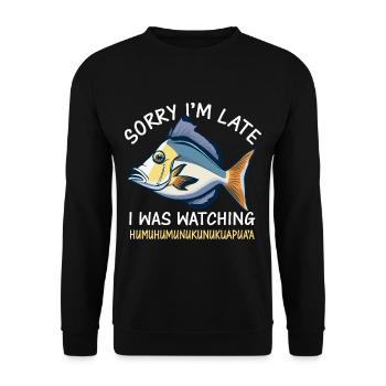 Hawaiian triggerfish Humuhumunukunukuapua'a - Unisex Sweatshirt - black - Front - Alina (178cm) & Michal (187cm)