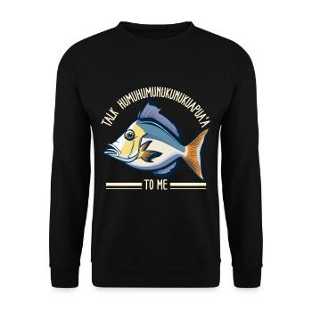 Hawaiian triggerfish Humuhumunukunukuapua'a - Unisex Sweatshirt - black - Front - Alina (178cm) & Michal (187cm)