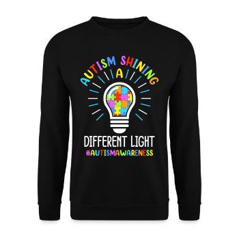 Autism Autistic Autistic - Unisex Sweatshirt - black - Front - Alina (178cm) & Michal (187cm)