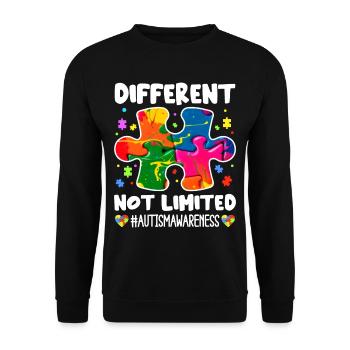 Autism Autistic Autistic - Unisex Sweatshirt - black - Front - Alina (178cm) & Michal (187cm)