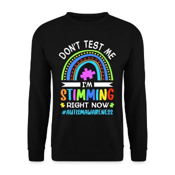 Autism Autistic Autistic - Unisex Sweatshirt - black - Front - Alina (178cm) & Michal (187cm)