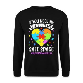 Autism Autistic Autistic - Unisex Sweatshirt - black - Front - Alina (178cm) & Michal (187cm)
