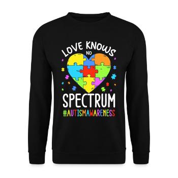 Autism Autistic Autistic - Unisex Sweatshirt - black - Front - Alina (178cm) & Michal (187cm)