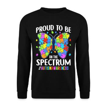 Autism Autistic Autistic - Unisex Sweatshirt - black - Front - Alina (178cm) & Michal (187cm)