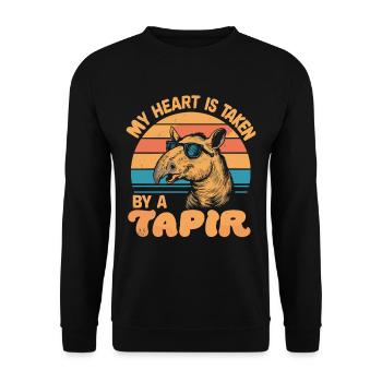 Funny Tapir Saying - Unisex Sweatshirt - black - Front - Alina (178cm) & Michal (187cm)