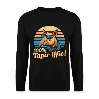 Funny Tapir Saying - Unisex Sweatshirt - black - Front - Alina (178cm) & Michal (187cm)