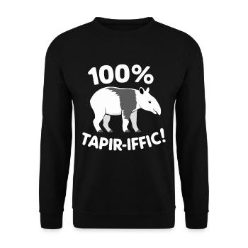 Funny Tapir Saying - Unisex Sweatshirt - black - Front - Alina (178cm) & Michal (187cm)