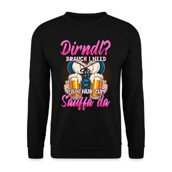 Remplacement de Dirndl - Sweat-shirt Unisexe - noir - Devant - Alina (178cm) & Michal (187cm)