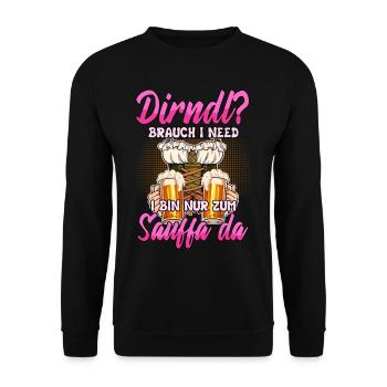 Remplacement de Dirndl - Sweat-shirt Unisexe - noir - Devant - Alina (178cm) & Michal (187cm)