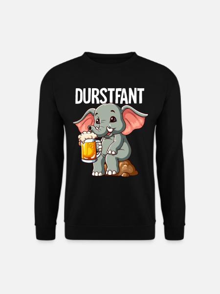 Durstfant Elefant Bier - Unisex Pullover - Schwarz