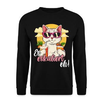 Es Eskaliert Eh - Unisex Pullover - Schwarz - Vorne - Alina (178cm) & Michal (187cm)