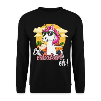 Es Eskaliert Eh - Unisex Pullover - Schwarz - Vorne - Alina (178cm) & Michal (187cm)