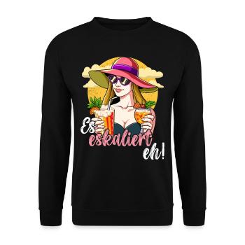 Es Eskaliert Eh - Unisex Pullover - Schwarz - Vorne - Alina (178cm) & Michal (187cm)