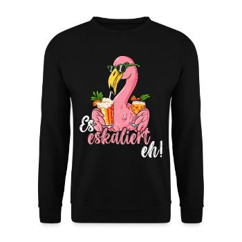 Es Eskaliert Eh - Unisex Pullover - Schwarz - Vorne - Alina (178cm) & Michal (187cm)