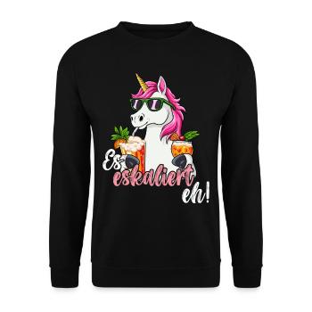Es Eskaliert Eh - Unisex Pullover - Schwarz - Vorne - Alina (178cm) & Michal (187cm)