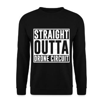 Witziger FPV Drohnen Spruch für Drohnen Pilot - Unisex Pullover - Schwarz - Vorne - Alina (178cm) & Michal (187cm)
