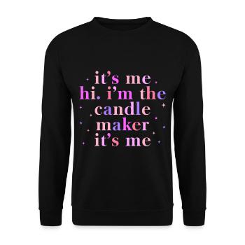 Drôle de fabricant de bougies Candle Maker Saying - Sweat-shirt Unisexe - noir - Devant - Alina (178cm) & Michal (187cm)