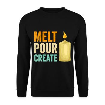Drôle de fabricant de bougies Candle Maker Saying - Sweat-shirt Unisexe - noir - Devant - Alina (178cm) & Michal (187cm)