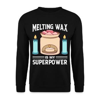 Drôle de fabricant de bougies Candle Maker Saying - Sweat-shirt Unisexe - noir - Devant - Alina (178cm) & Michal (187cm)