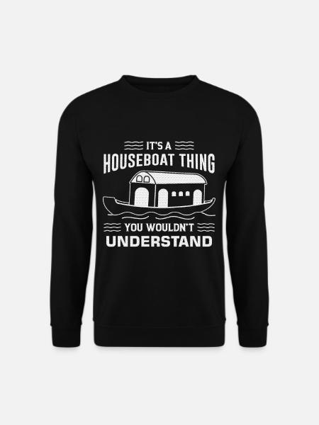 Witziger Hausboot Spruch - Unisex Pullover - Schwarz