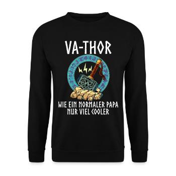 Vathor - Unisex Pullover - Schwarz - Vorne - Alina (178cm) & Michal (187cm)