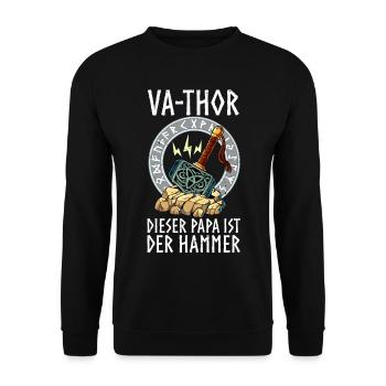 Vathor - Unisex Pullover - Schwarz - Vorne - Alina (178cm) & Michal (187cm)