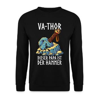 Vathor - Unisex Pullover - Schwarz - Vorne - Alina (178cm) & Michal (187cm)