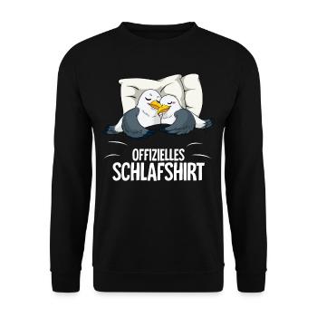 Chemise de nuit officielle Seagull - Sweat-shirt Unisexe - noir - Devant - Alina (178cm) & Michal (187cm)