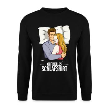 Partenaire officiel de la chemise de nuit - Sweat-shirt Unisexe - noir - Devant - Alina (178cm) & Michal (187cm)