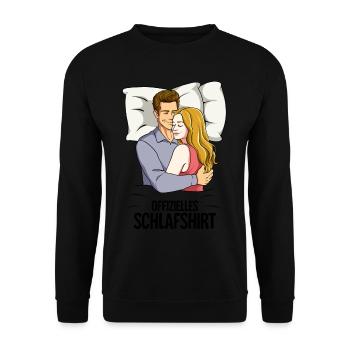 Partenaire officiel de la chemise de nuit - Sweat-shirt Unisexe - noir - Devant - Alina (178cm) & Michal (187cm)