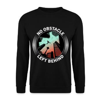 Funny parkour saying - Unisex Sweatshirt - black - Front - Alina (178cm) & Michal (187cm)