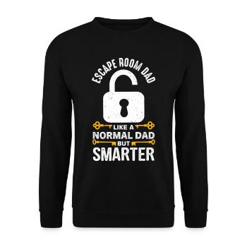 Funny Escape Room Saying - Unisex Sweatshirt - black - Front - Alina (178cm) & Michal (187cm)